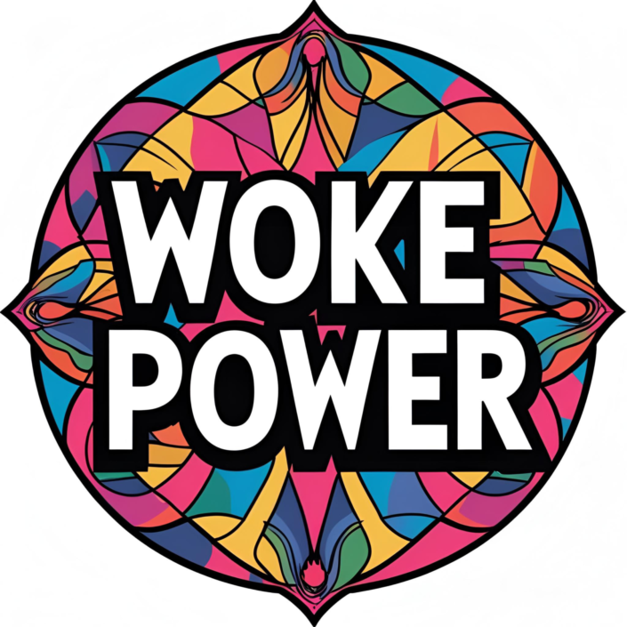 Mandala-artiges WokePower-Logo mit kräftigen Farben – reclaimte Darstellung der OK-Handgeste als Statement für Vielfalt.