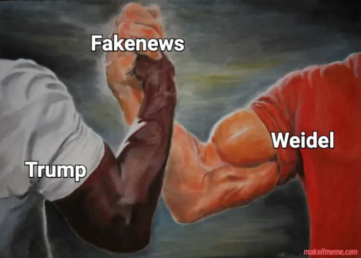 Trump und Weidel reichen sich über „Fakenews“ die Hand